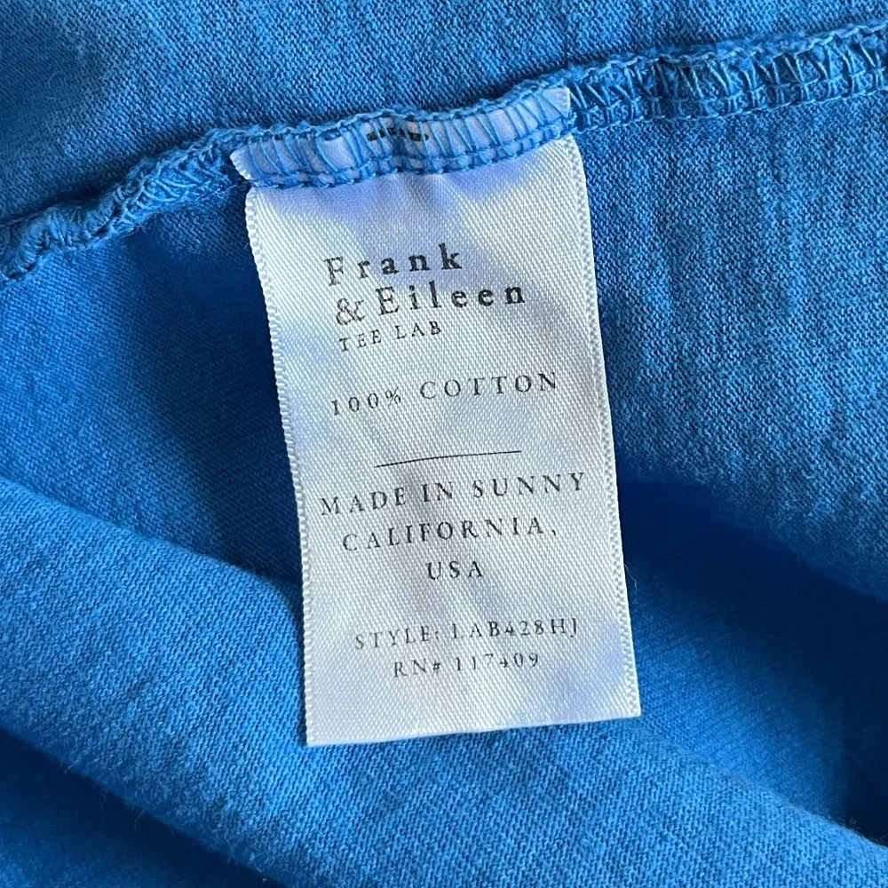 FRANK & EILEEN | 100% Cotton Preppy Classic Lauren Dress in Blue Bird | Size S - Picture 10 of 11